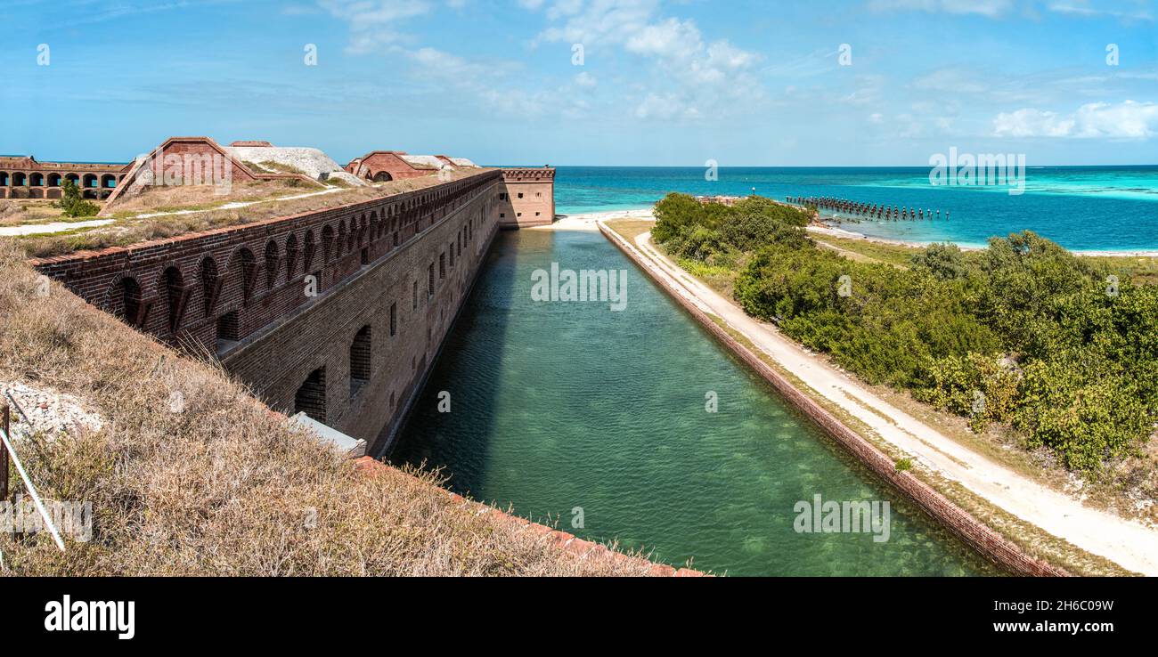 Scenic Fort Jefferson on Dry Tortuga Island, Florida, USA Stock Photo -  Alamy