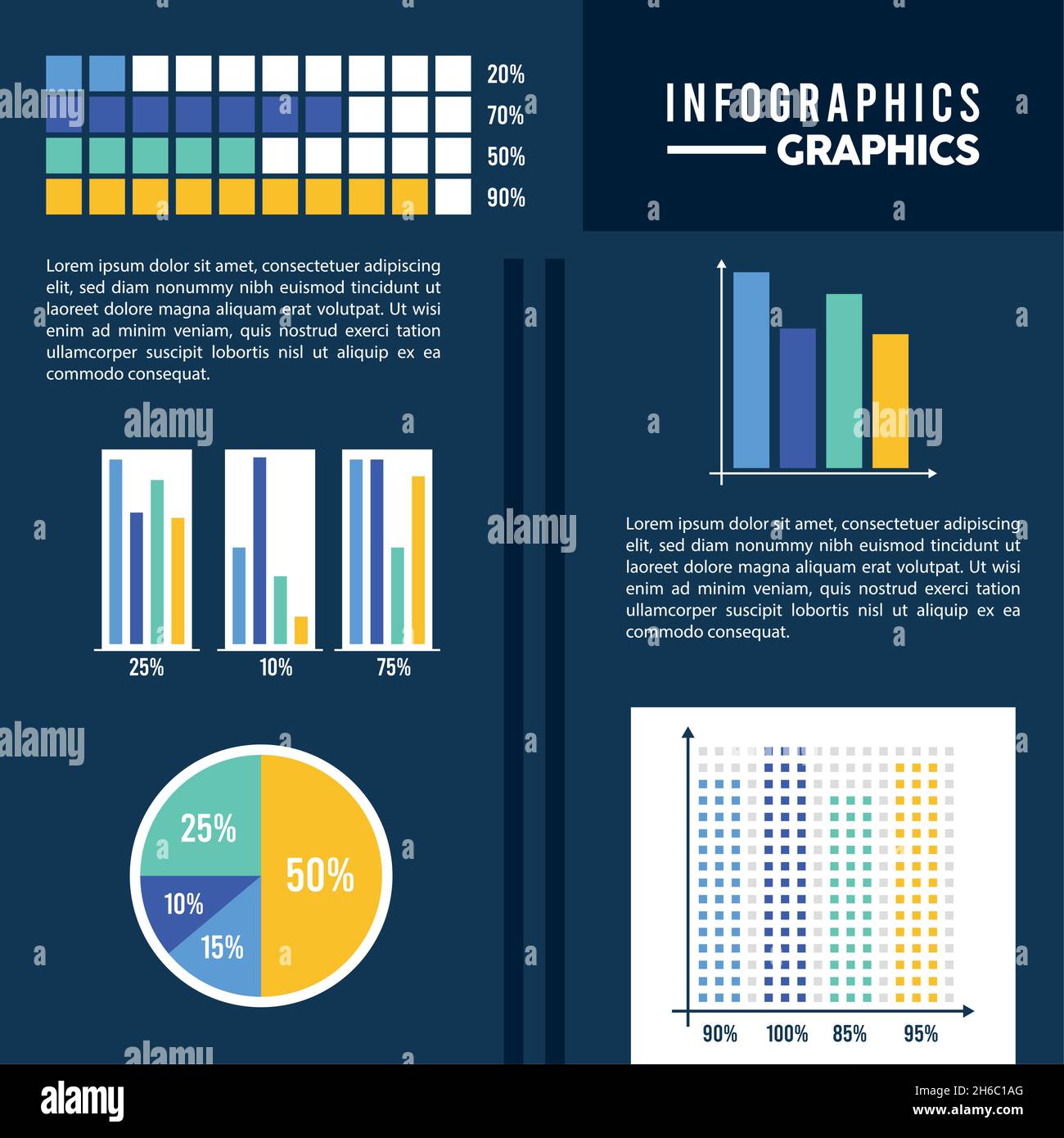 five infographic template icons Stock Vector