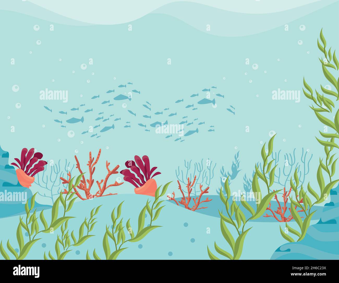 underwater scene wallpaper Stock Vector Image & Art - Alamy