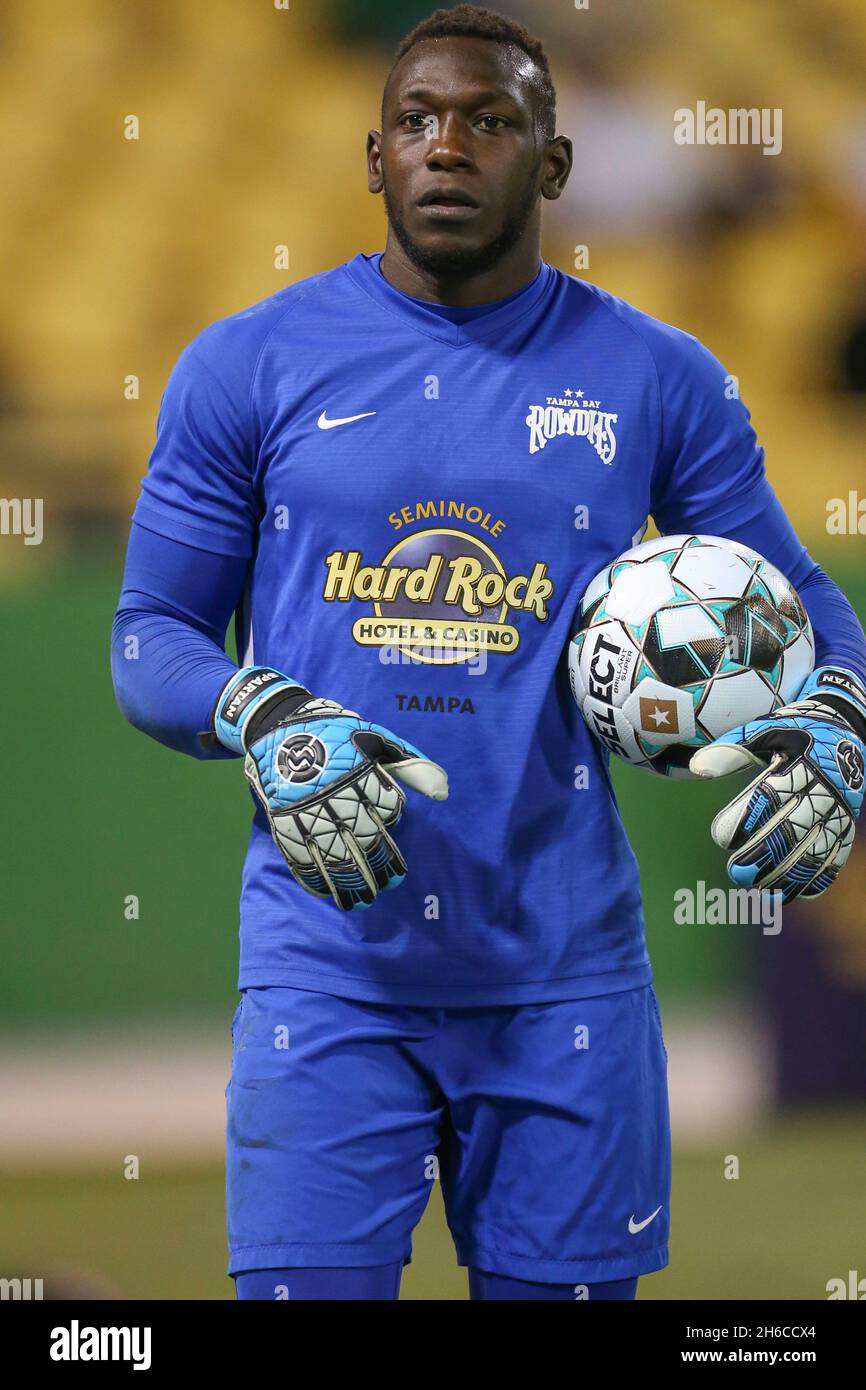 St. Petersburg, FL USA: Tampa Bay Rowdies goalkeeper Raiko