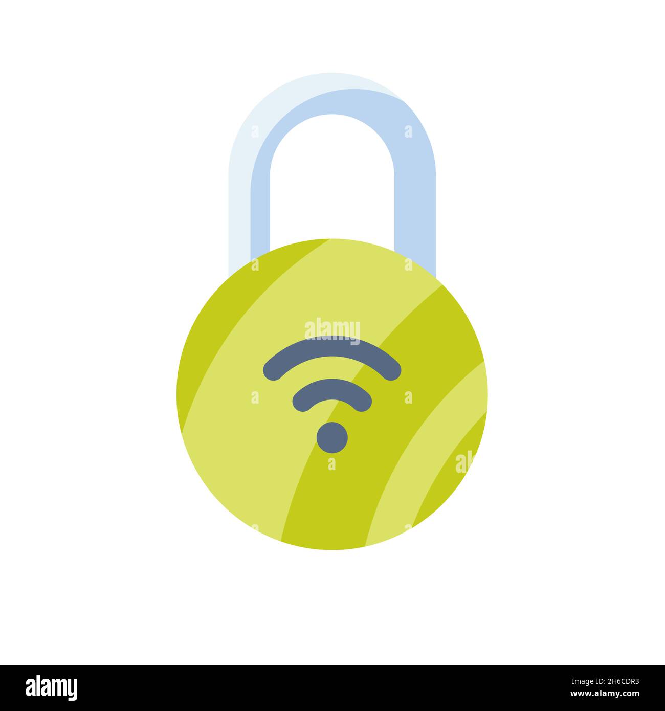 smartlock wireless padlock connectivity single isolated icon with flat ...