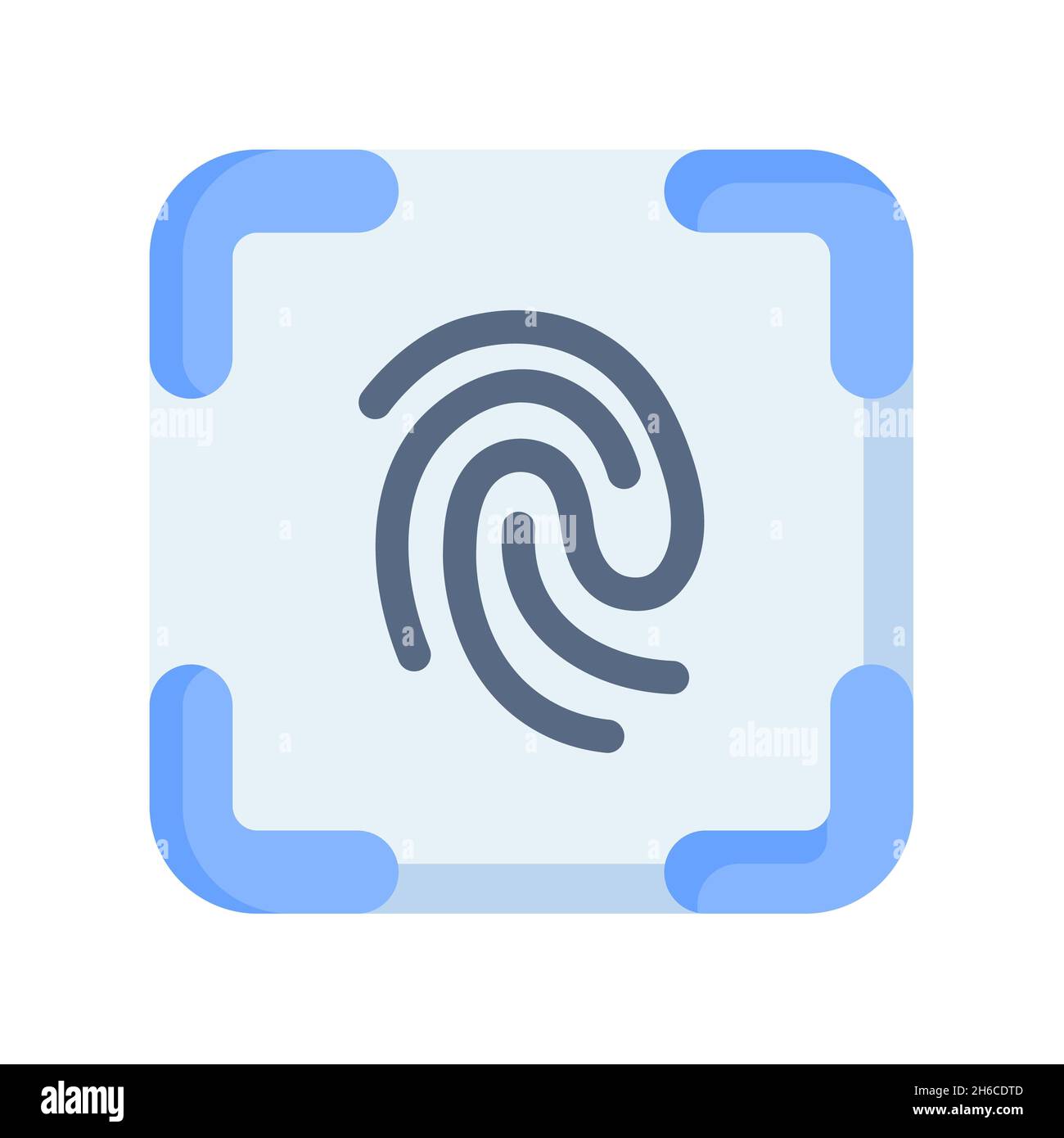 fingerprint indentification security scan single isolated icon with