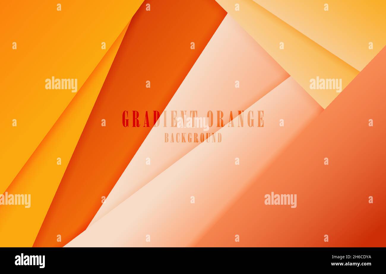 Abstract gradient orange and yellow design of modern colourful template. Cover space design of new style background. Illustration vector Stock Vector