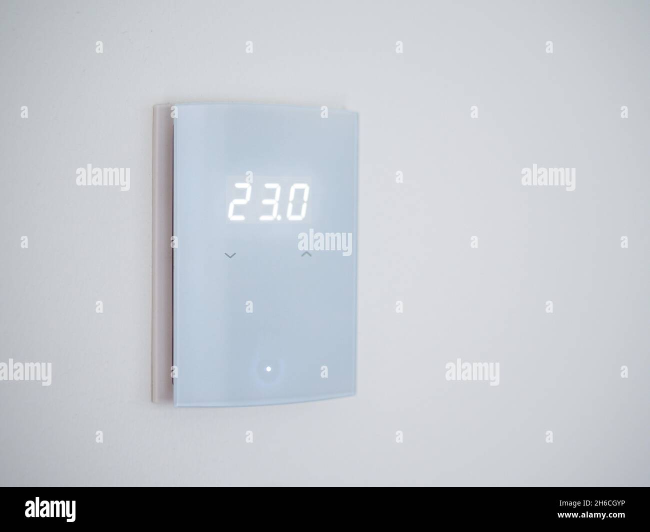 Digital temperature control panel with sensor buttons Stock Photo Alamy