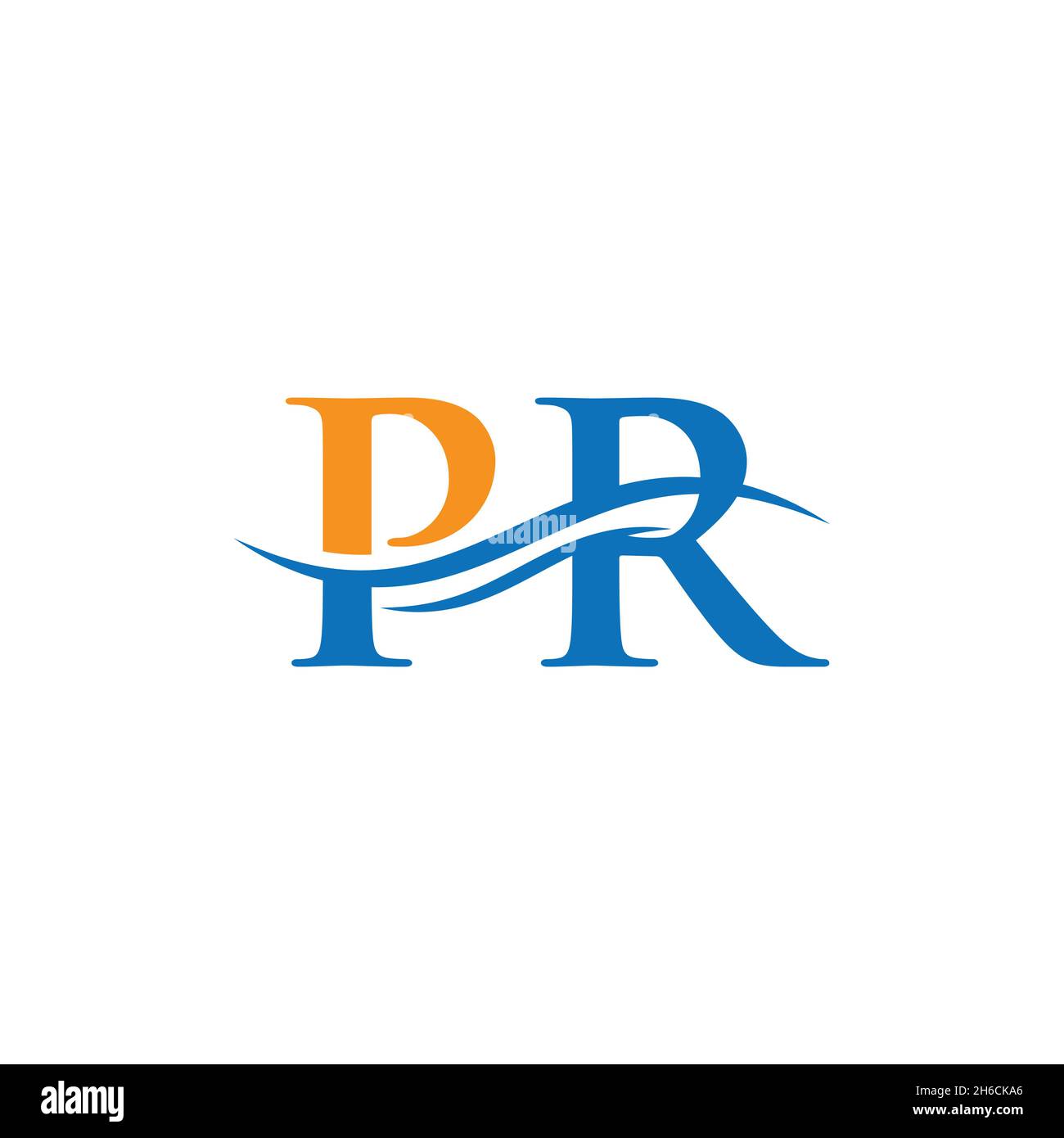 Initial linked letter PR logo design. Modern letter PR logo design vector with modern trendy Stock Vector