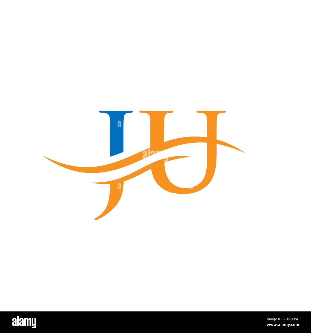 Modern JU Logo Design for business and company identity. Creative JU ...