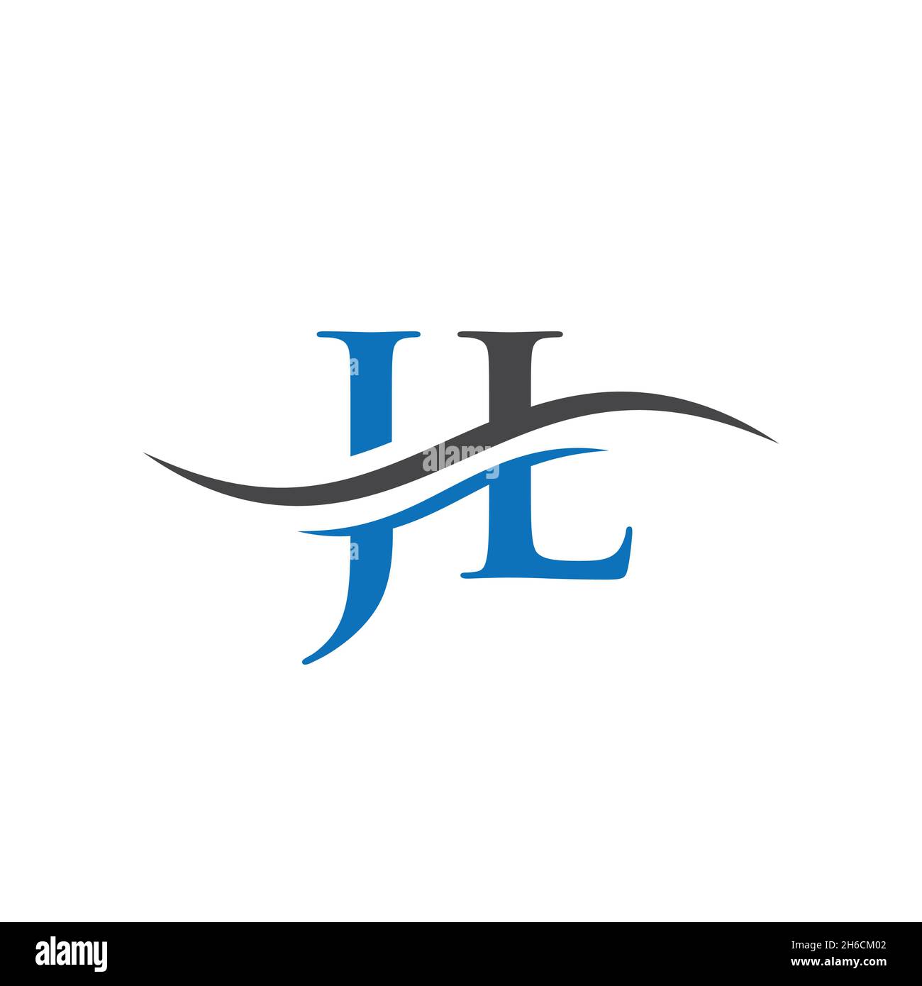 Initial JL letter linked logo vector template. Swoosh letter JL logo design. JL Logo design vector Stock Vector