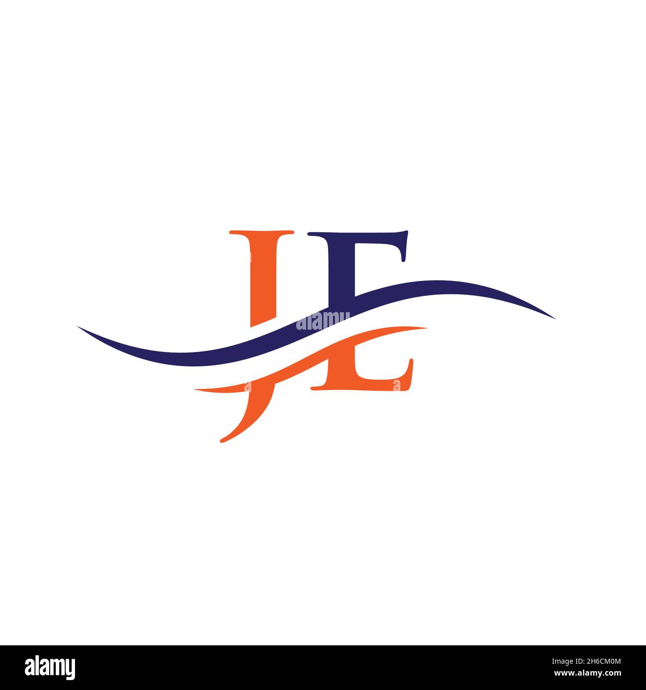 JE Letter Linked Logo for business and company identity. Initial Letter JE Logo Vector Template. Stock Vector