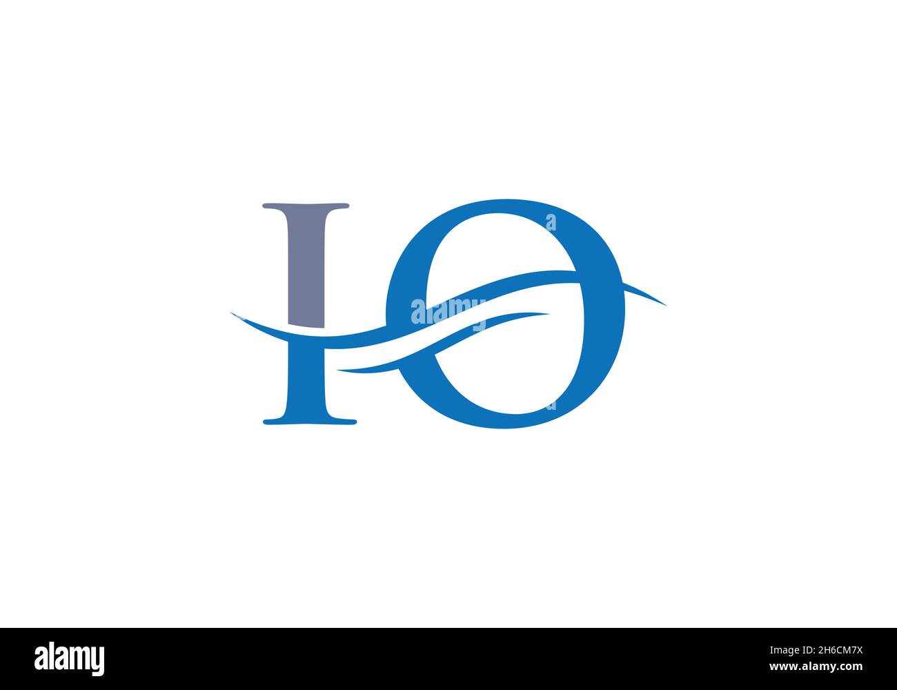 Initial IO letter business logo design vector template with minimal and