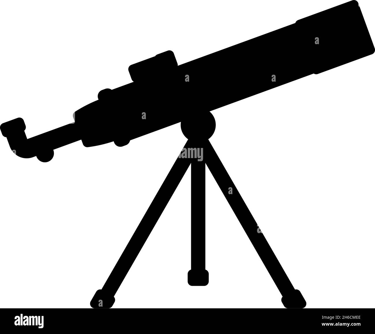 Telescope Science tool Education astronomy equipment icon black color vector illustration flat style simple image Stock Vector