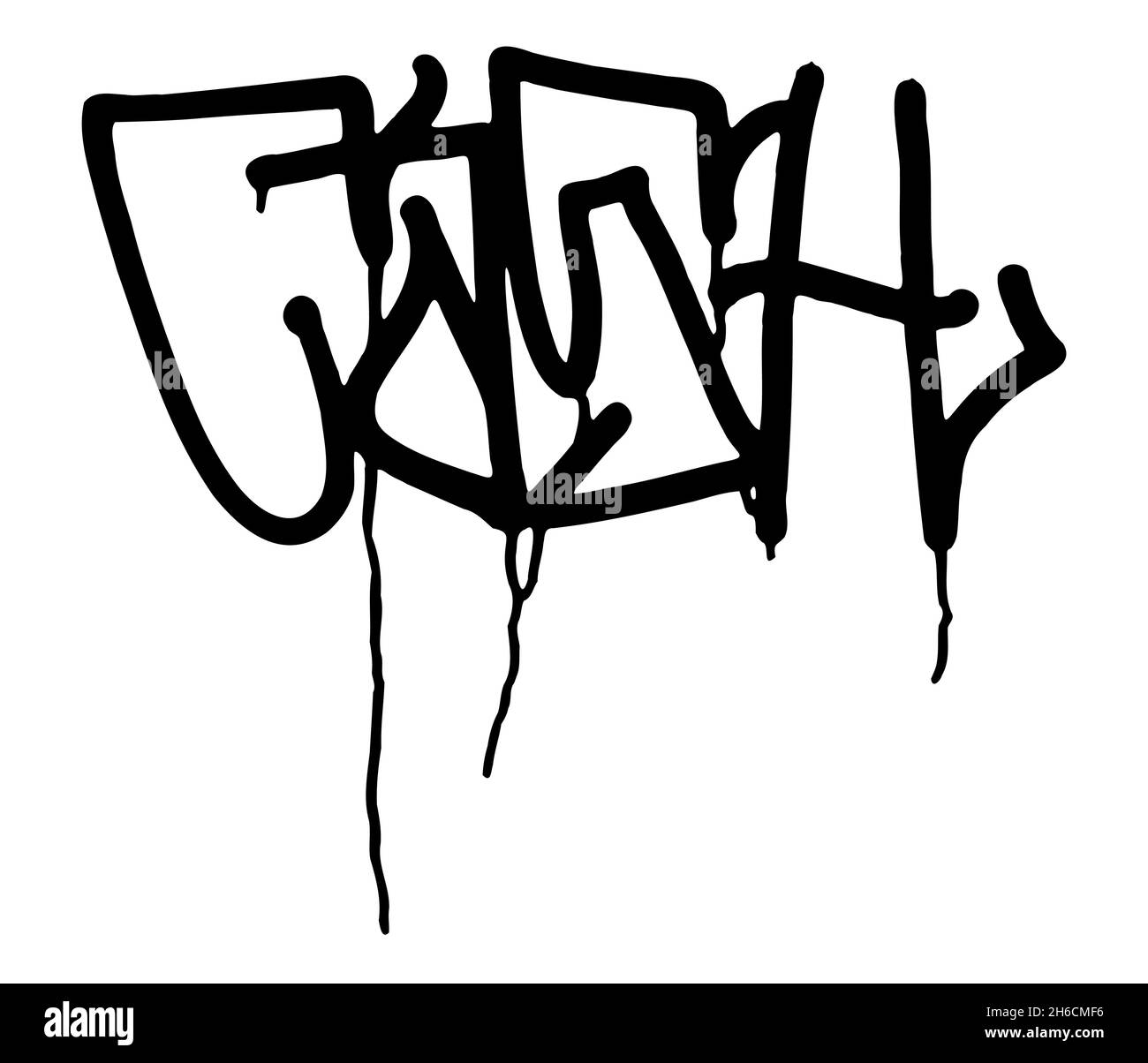 Vector illustration Black graffiti tag lettering Stock Vector Image