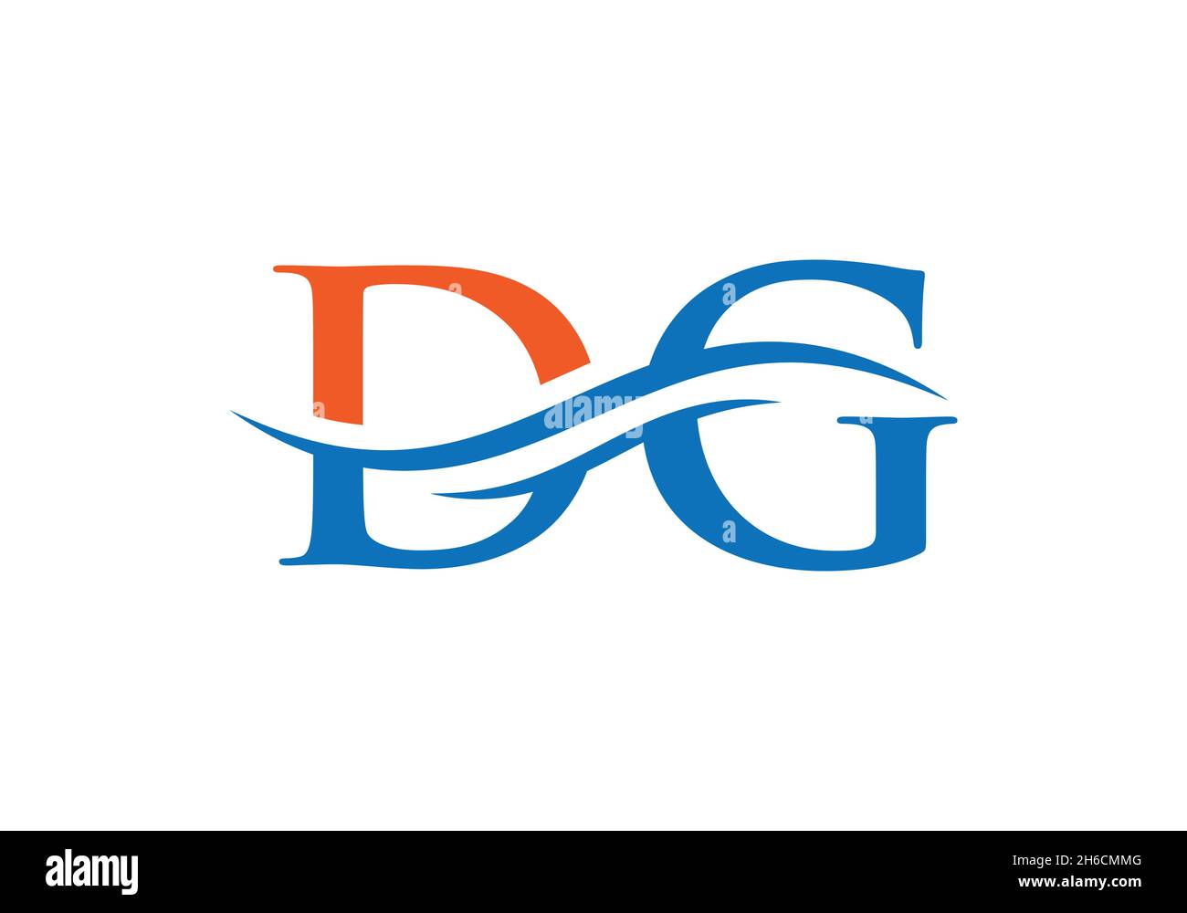 DG Letter Linked Logo for business and company identity. Initial Letter DG Logo Vector Template. Stock Vector