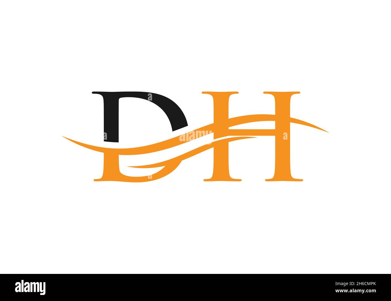 Creative DH letter with luxury concept. Modern DH Logo Design for ...