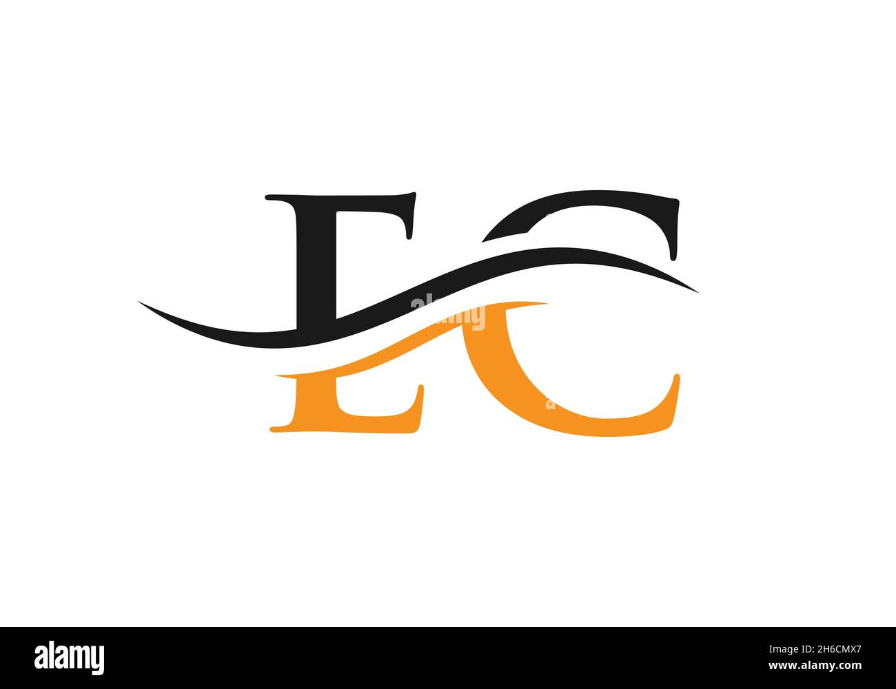 EC Letter Linked Logo for business and company identity. Initial Letter EC Logo Vector Template. Stock Vector