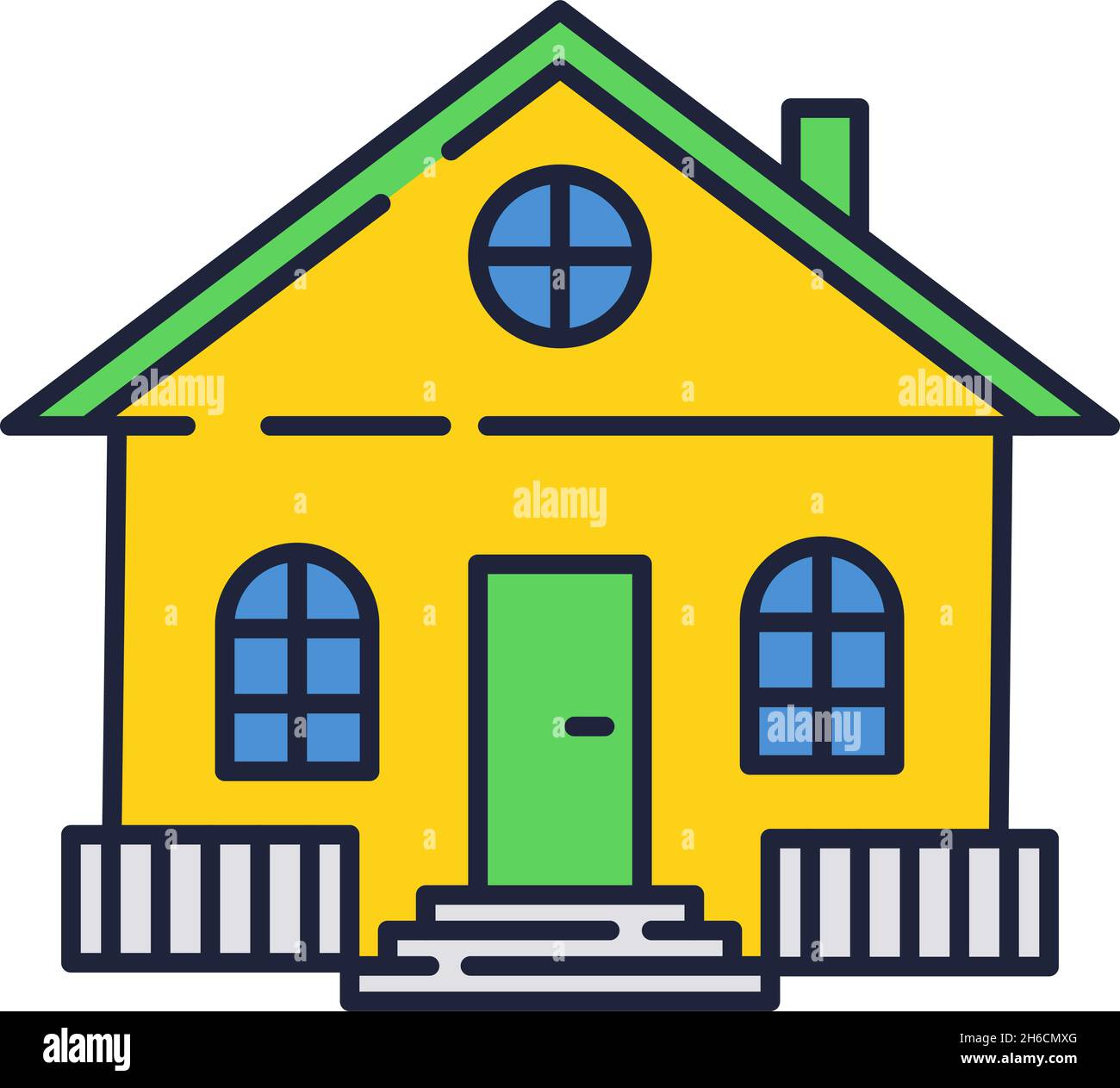 Country house icon vector home cottage building Stock Vector Image ...