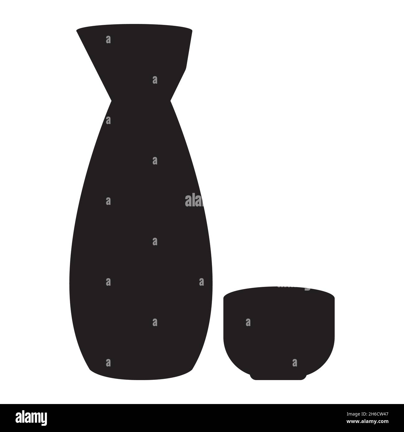 sake bottle icon on white background. sake symbol. japanese alcohol