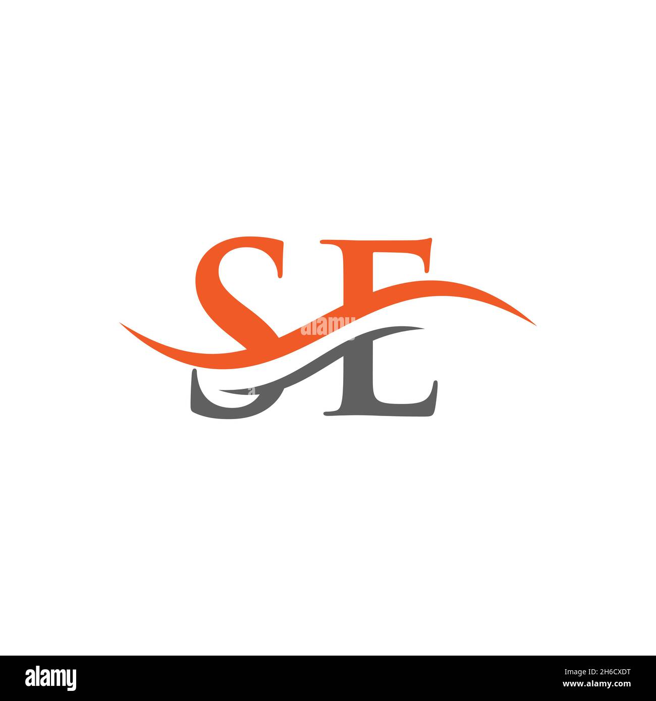 SE Letter Linked Logo for business and company identity. Initial Letter SE Logo Vector Template. Stock Vector