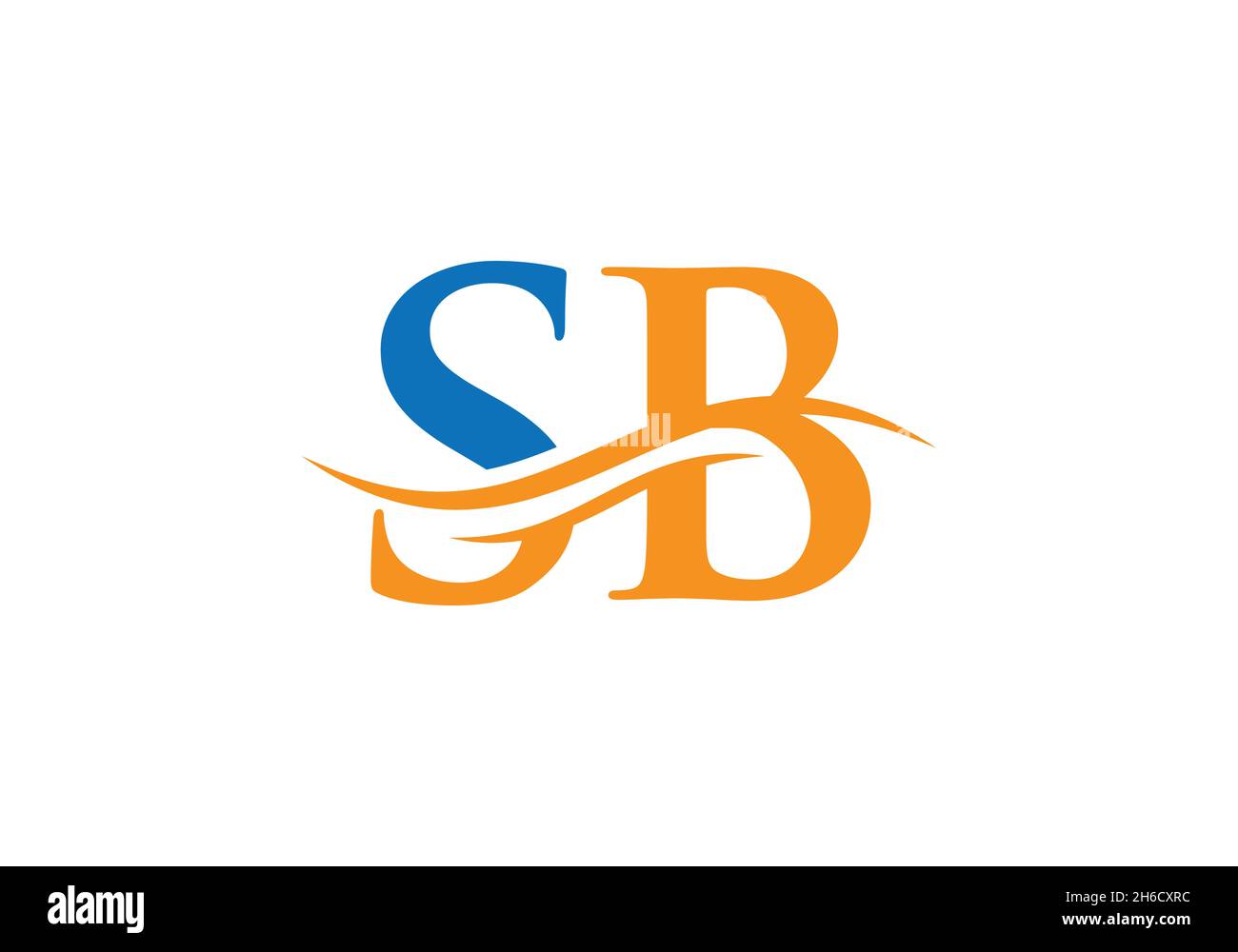 Monogram Letter Sb Logo Design Vector Sb Letter Logo Design With