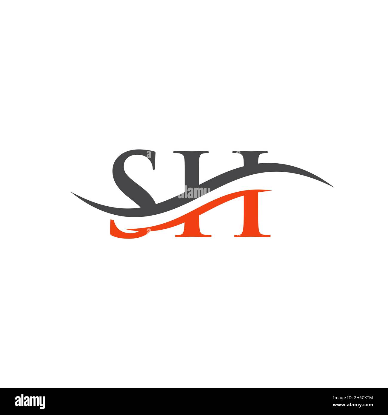 Modern SH Logo Design for business and company identity. Creative SH