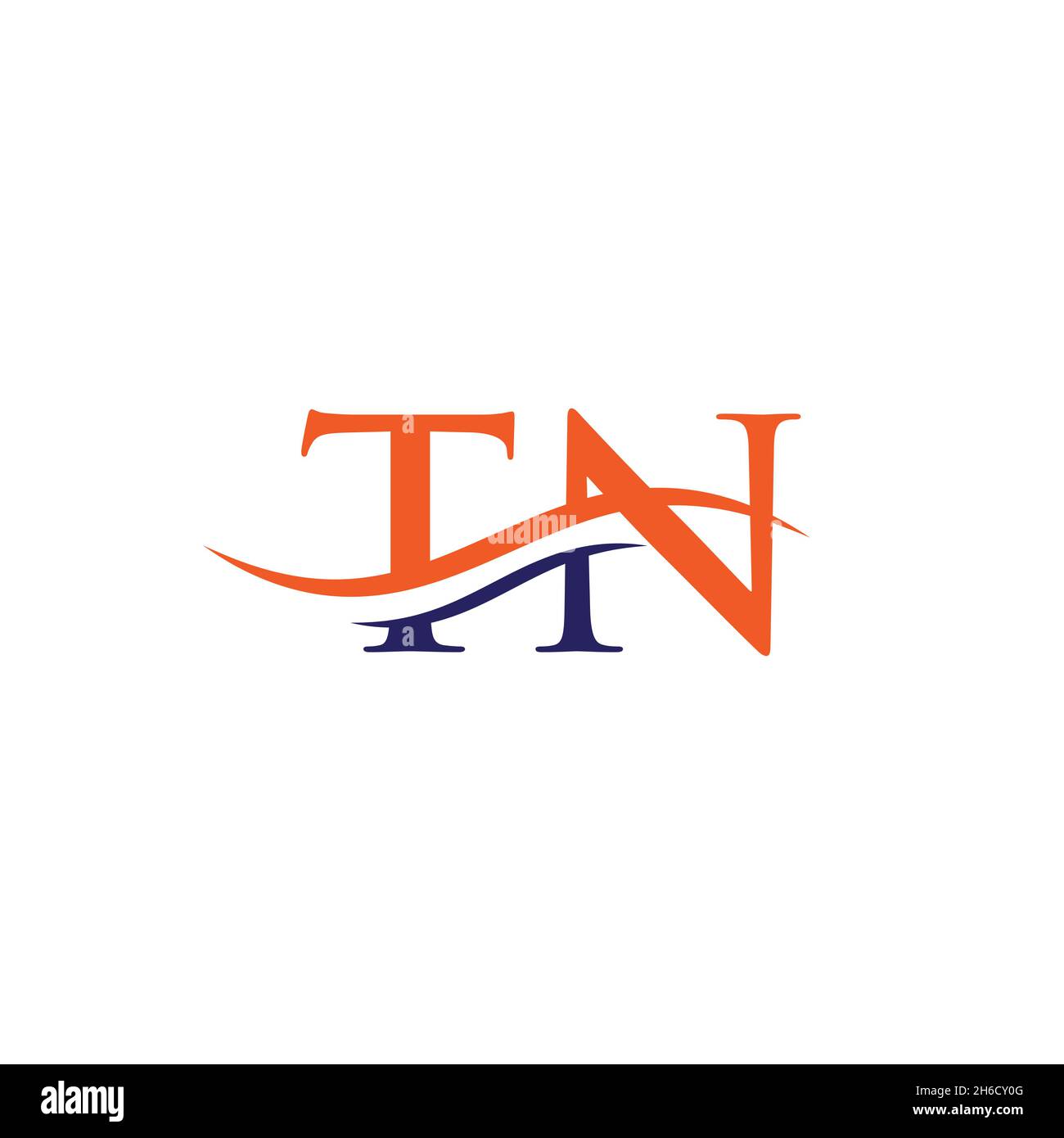 Monogram letter TN logo design Vector. TN letter logo design with modern trendy Stock Vector