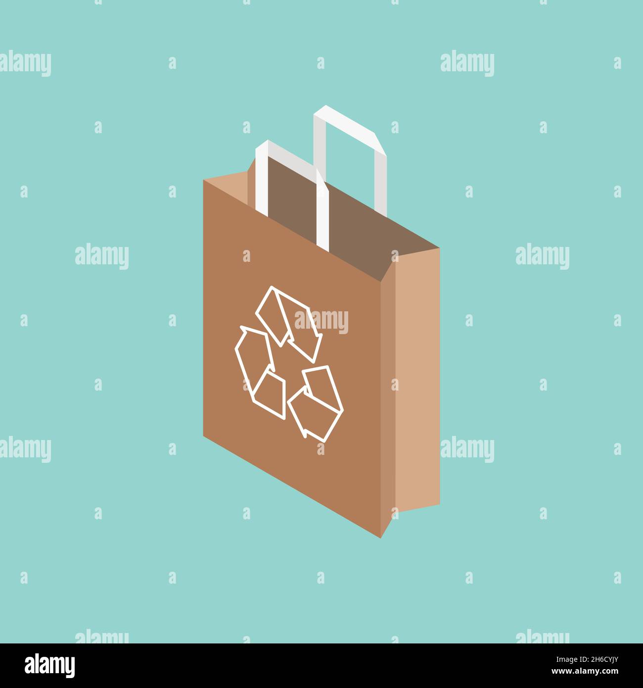 Isometric View Eco Bag. Vector illustration Stock Vector