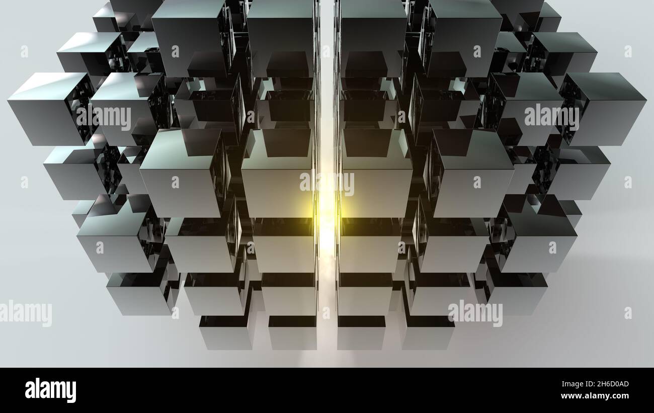 Illustration of a 3d cubes background Stock Photo - Alamy