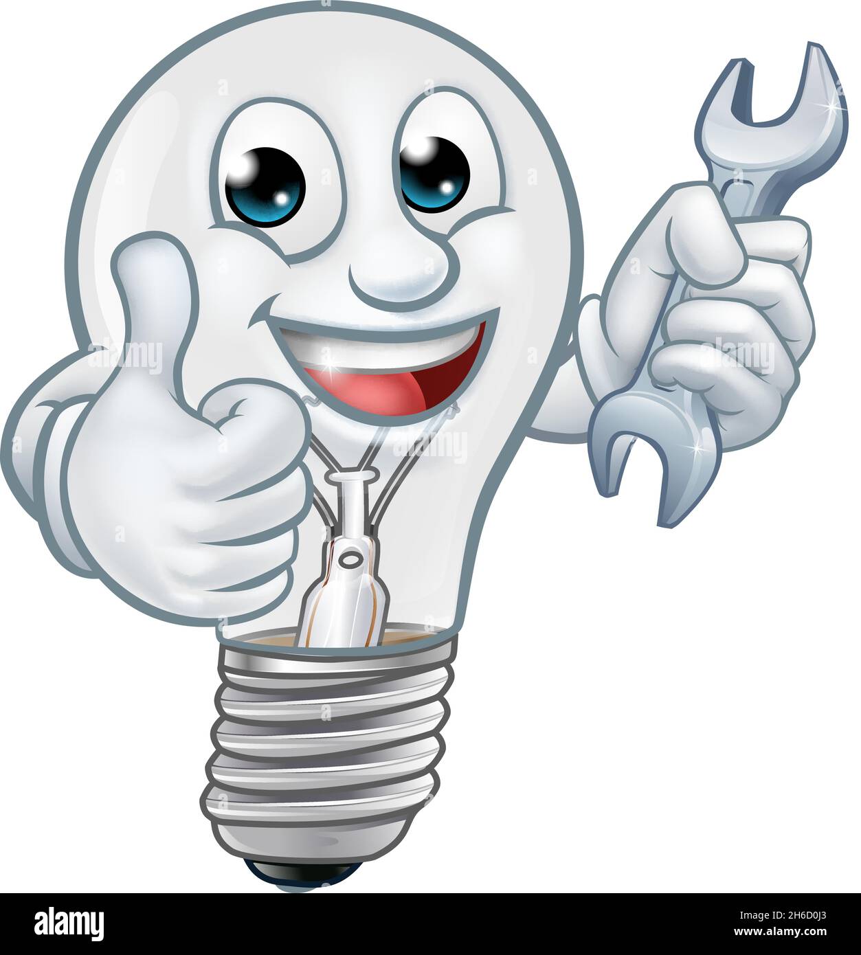 Light Bulb Cartoon Character Lightbulb Mascot Stock Vector Image & Art