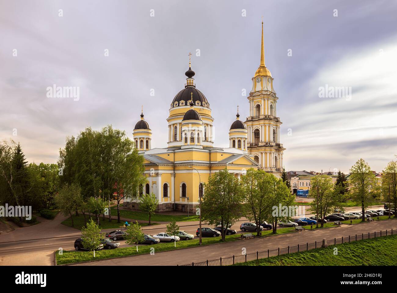 Cathedral of the Transfiguration of the Savior in Rybinsk, Yaroslavl region, Russia Stock Photo