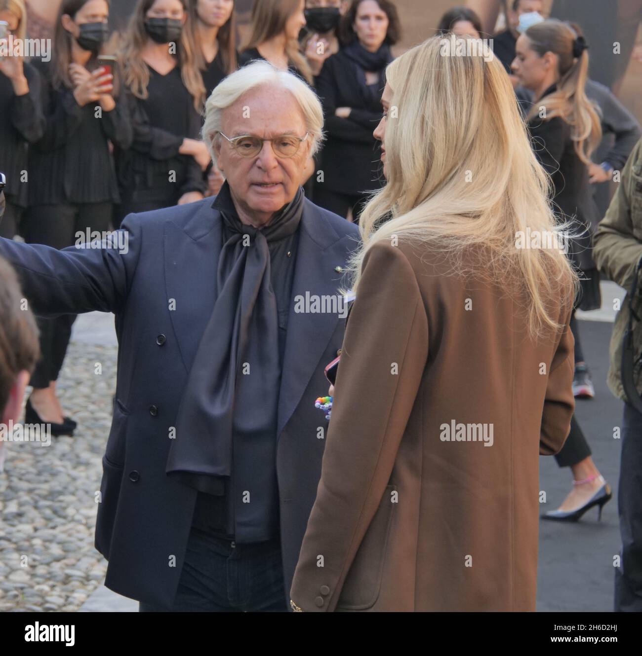Chiara Ferragni and Diego Della Valle after Tods fashion show during Milano  fashion week fall/winter collections 2021/2022 Stock Photo - Alamy