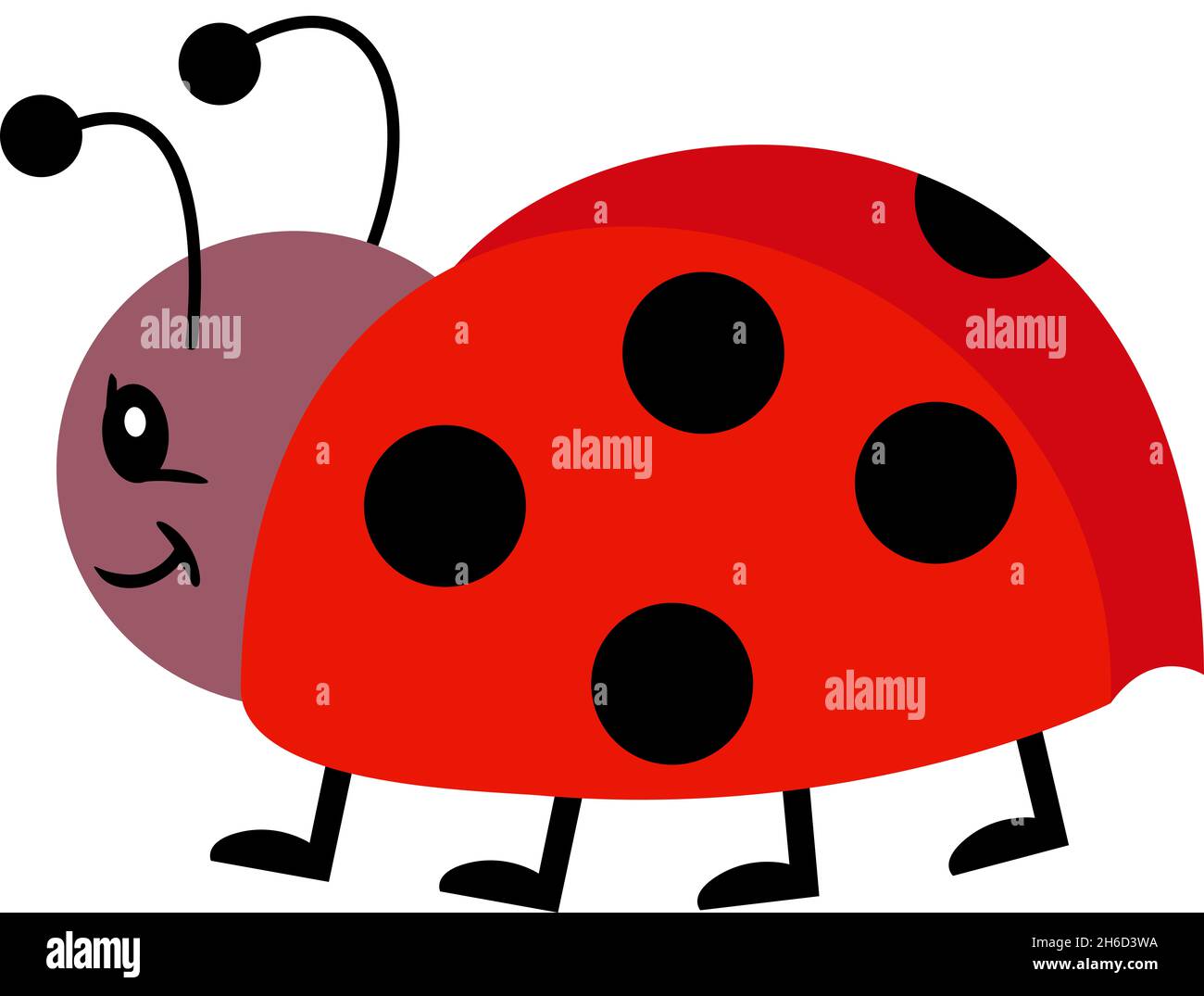 Cute ladybug isolated on white Stock Photo - Alamy