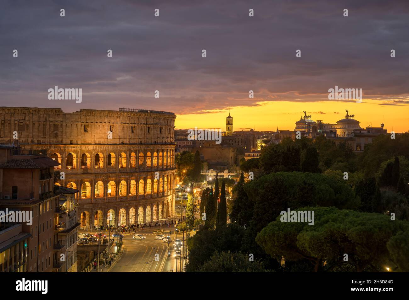 Rome colosseum hdr sunset hi-res stock photography and images - Alamy