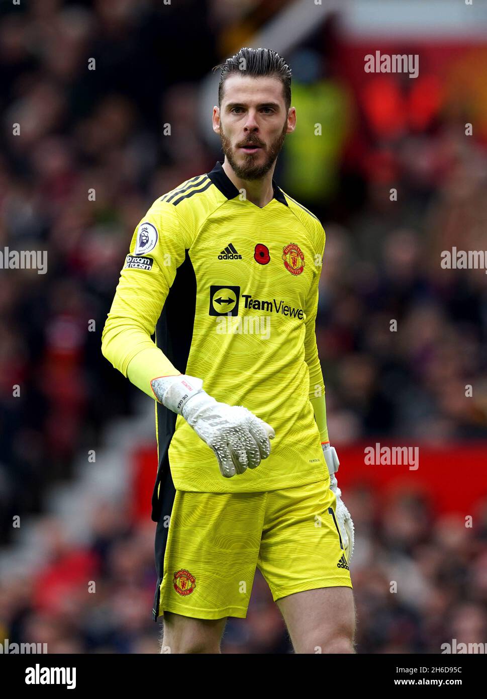 Manchester United goalkeeper David de Gea during the Premier League match  at Old Trafford, Manchester. Picture date: Saturday November 6, 2021 Stock  Photo - Alamy