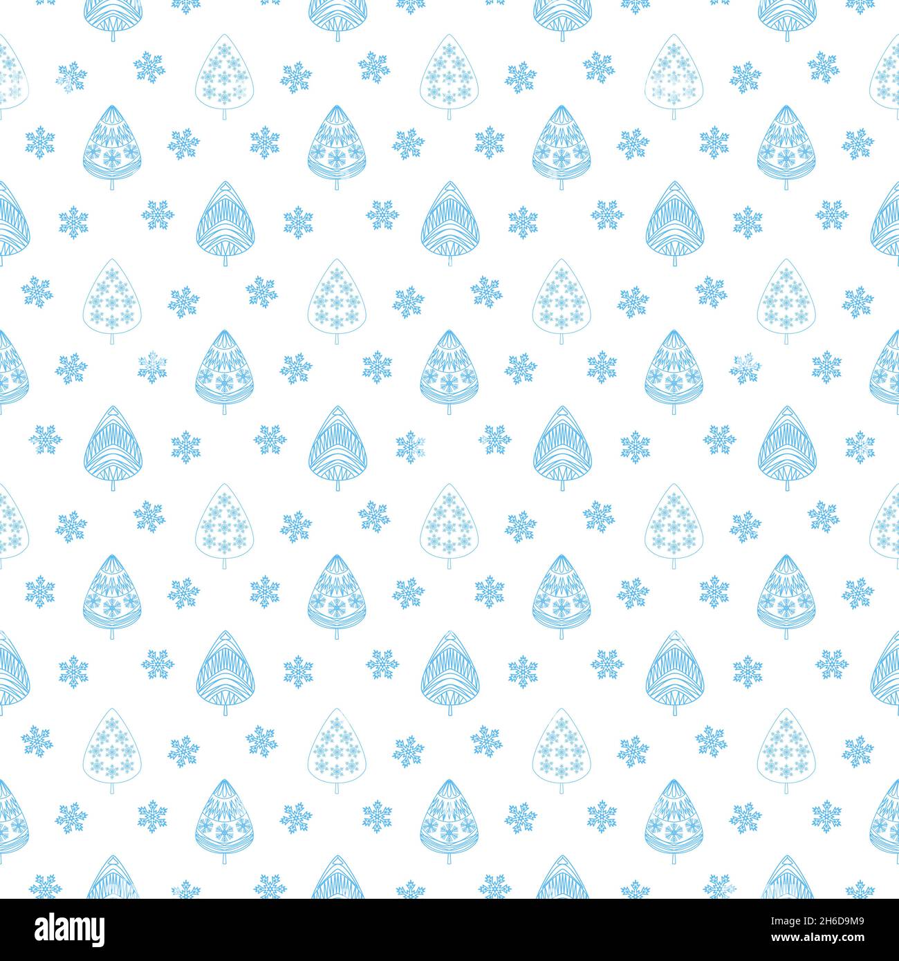 Cute christmas seamless pattern christmas tree snowflake for textile  wallpaper and wrapping paper Stock Vector Image  Art  Alamy