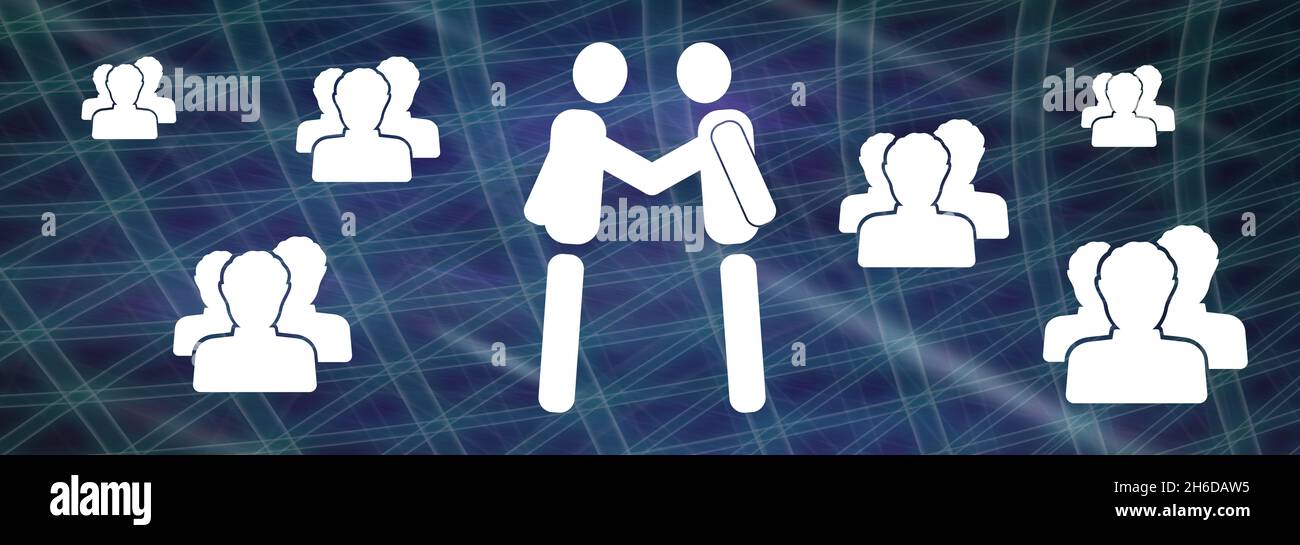 Illustration of a business partnership concept Stock Photo - Alamy