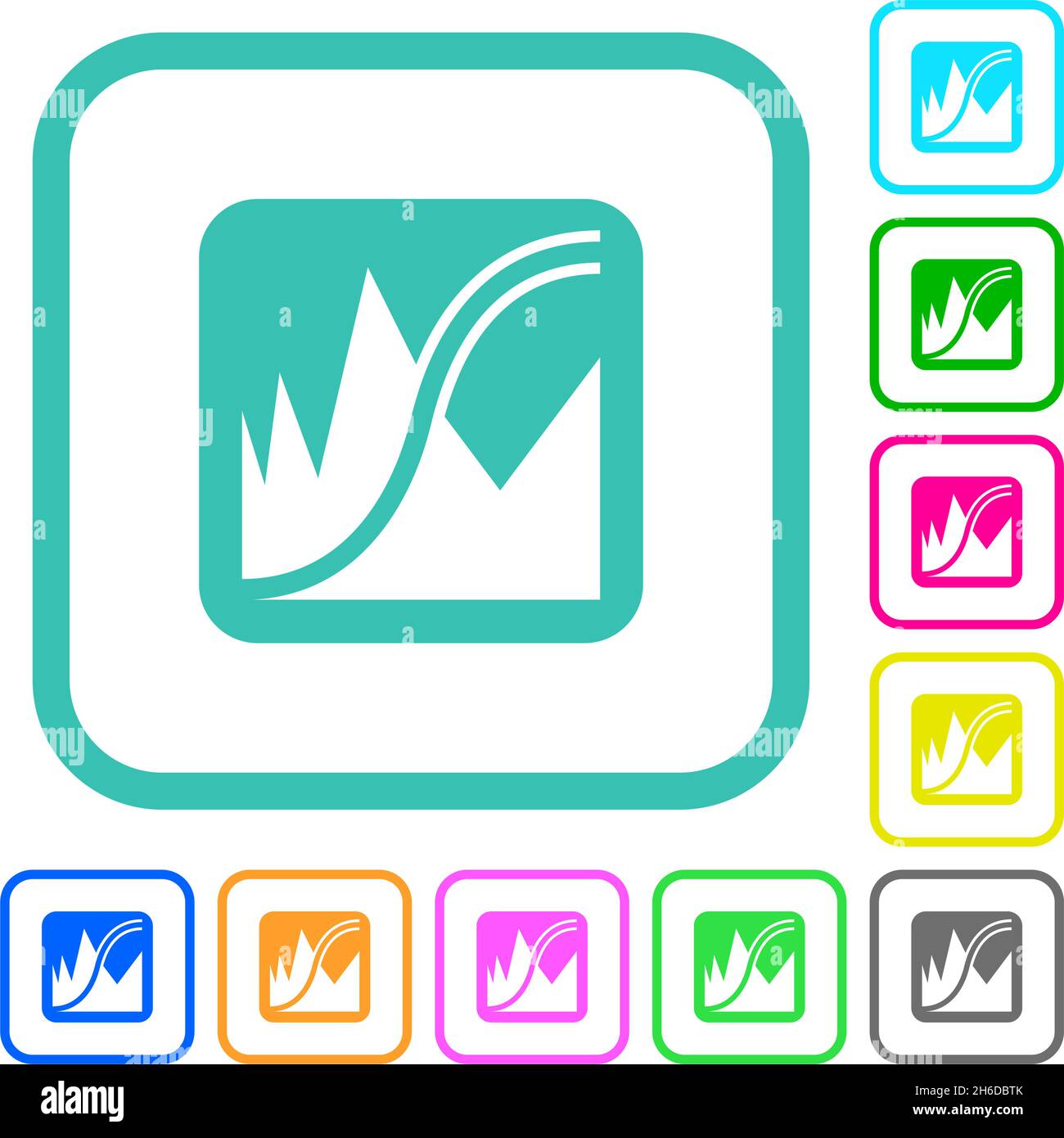 Adjust image curves vivid colored flat icons in curved borders on white ...