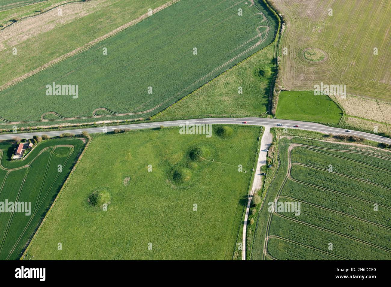 Overton Hill round barrow cemetery and The Sanctuary, Wiltshire, 2015