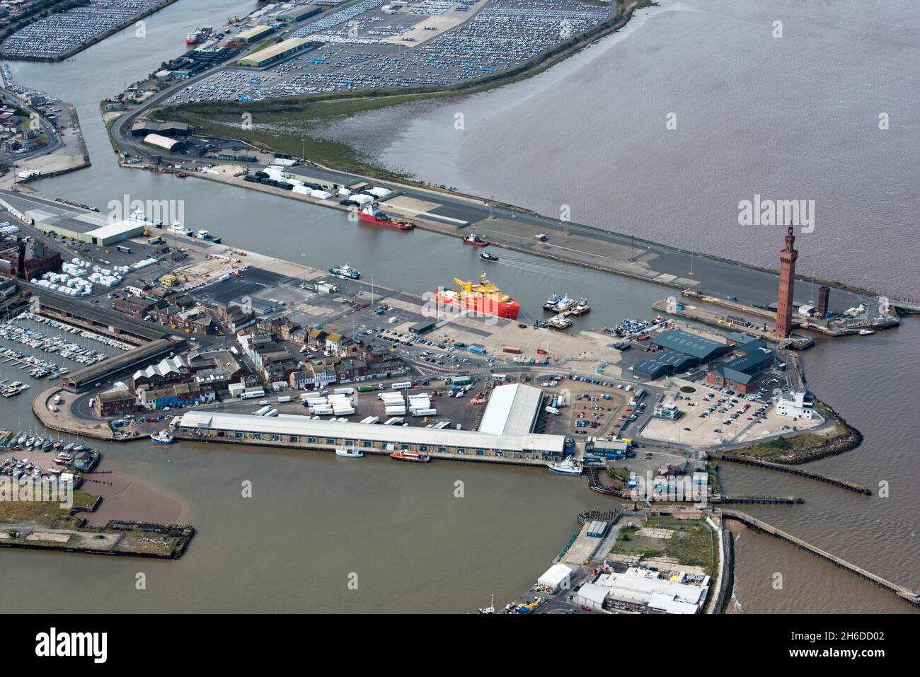 The Kasbah, The Dock Tower and Heritage Action Zone, Grimsby, Lincolnshire, 2019. Stock Photo