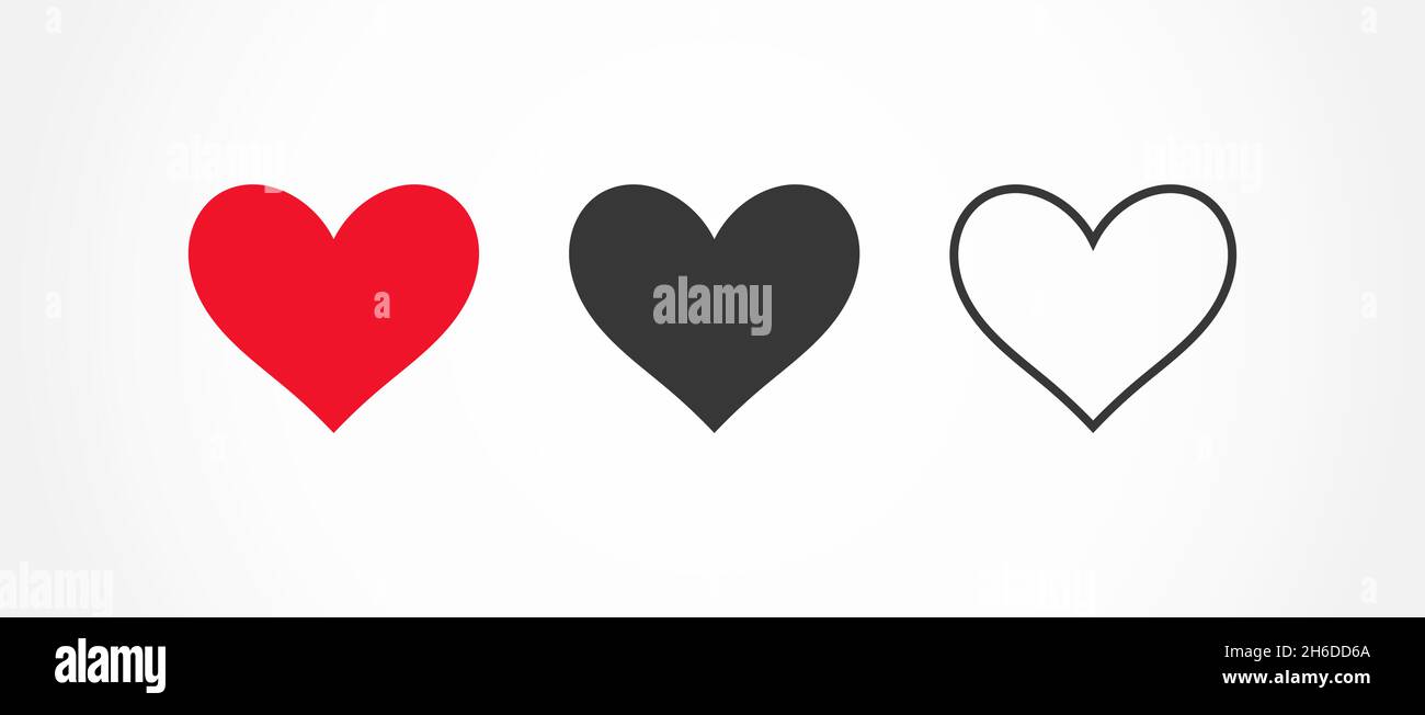 Hearts flat icons. Vector illustration Stock Vector Image & Art - Alamy