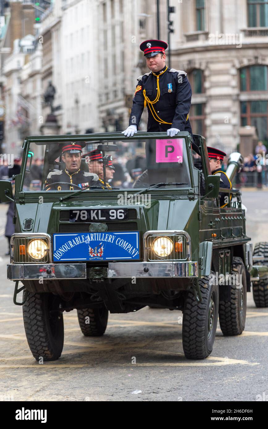The Honourable Artillery Company military vehicle at the Lord Mayor's