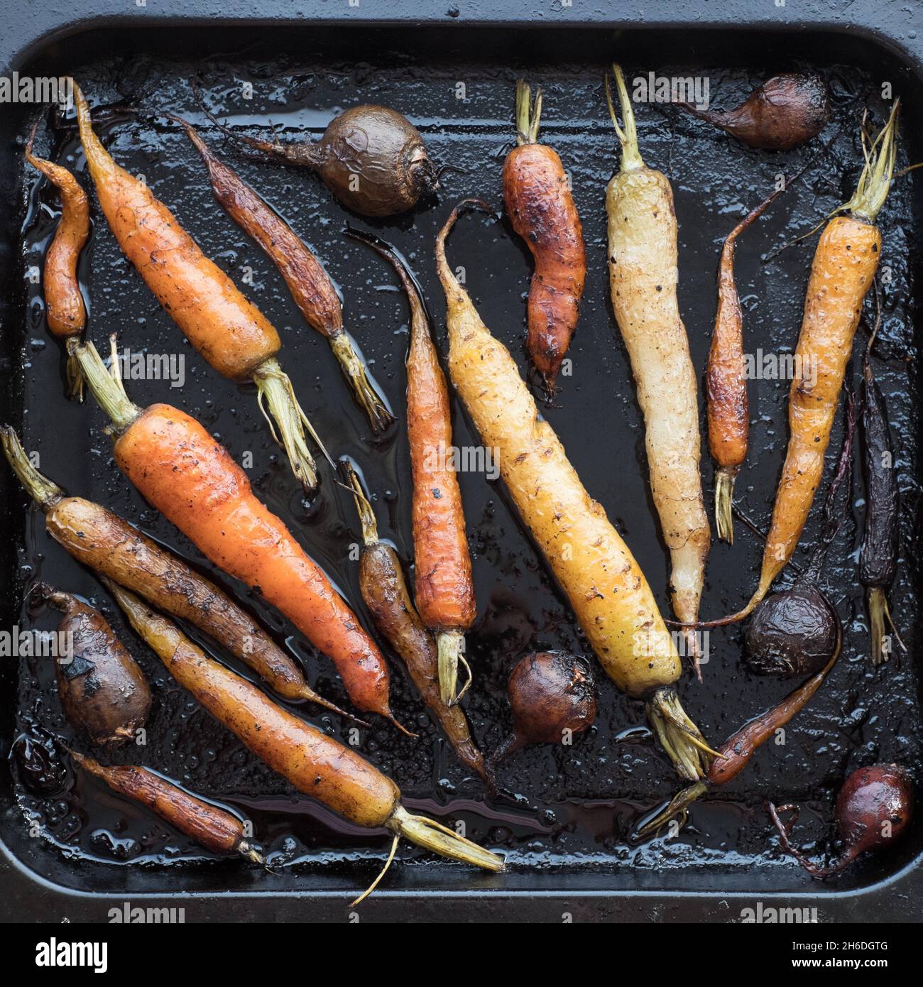 Roasted root vegetables Stock Photo