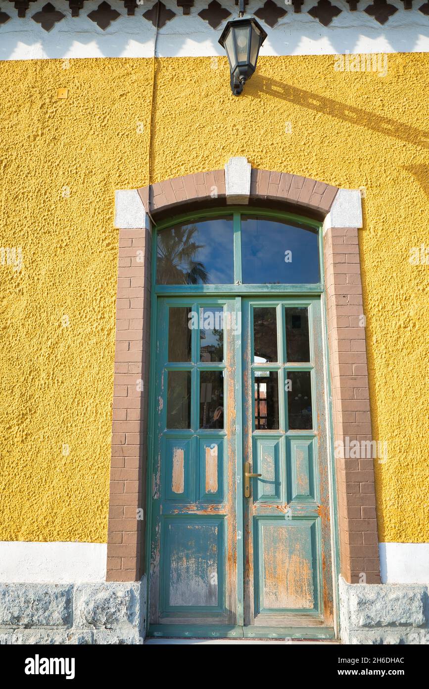 train station. beautiful old train station, architecture. Volos Greece