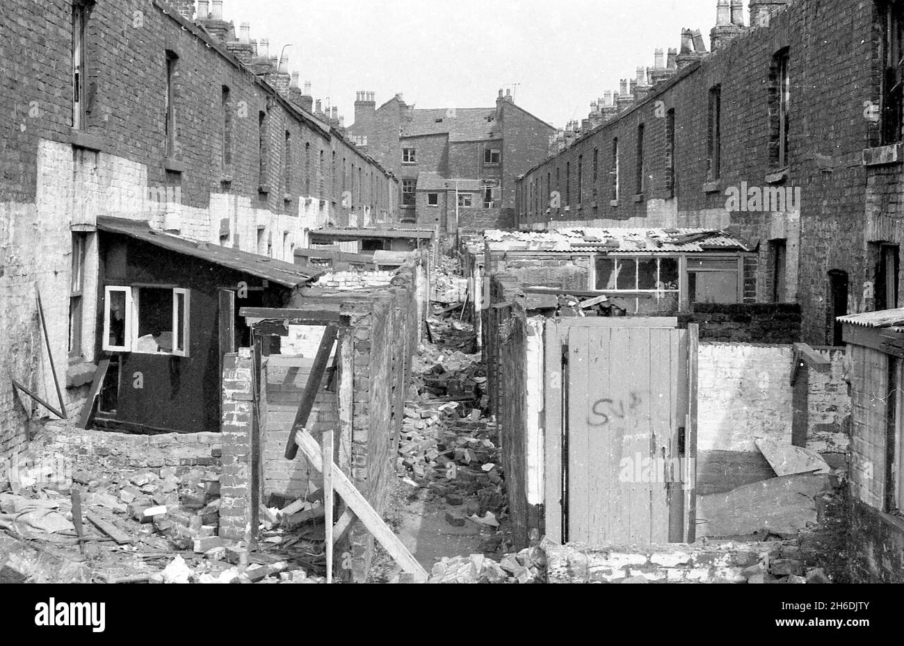 Slum clearance in Upper Parliament Street area of Liverpool, 1974 Stock Photo