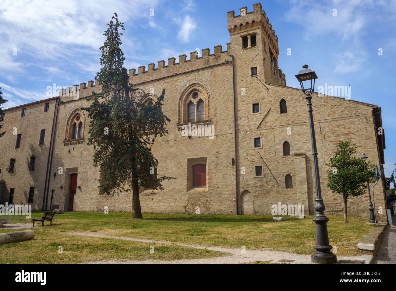 Palazzo Malatestiano, medieval palace of Fano, Pesaro e Urbino province,  Marche, Italy Stock Photo - Alamy