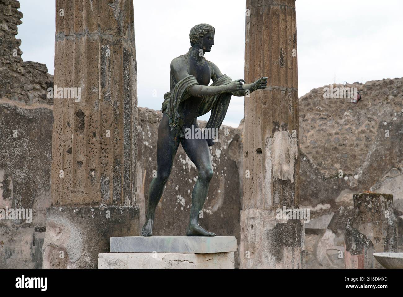 Statue of Apollo, Temple of Apollo, Pompeii, Campania, Italy, Europe Stock Photo
