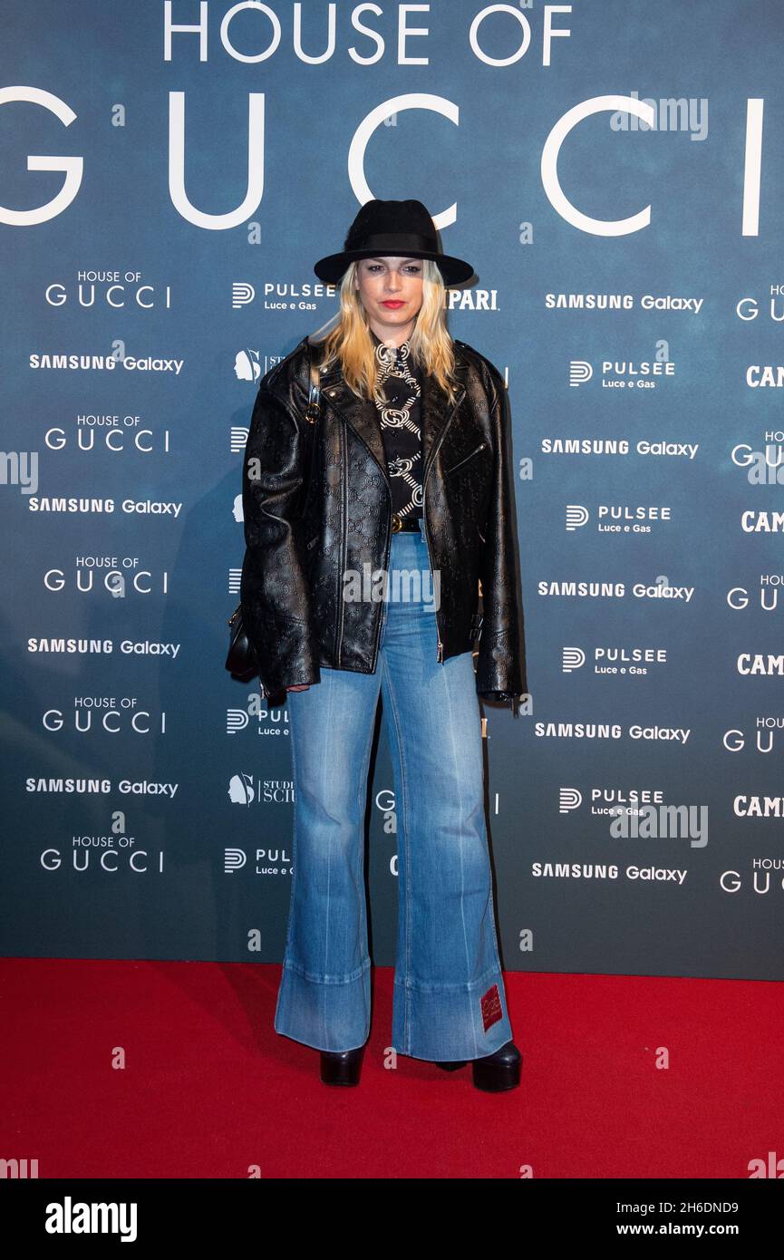 Italian singer Emma Marrone participates in the photocall of the Italian  premiere of the film \