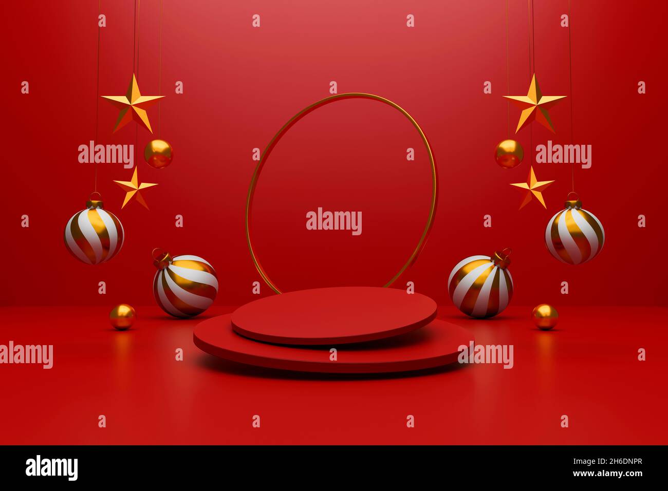 Christmas and happy new year decorations with a golden silver ball and ...