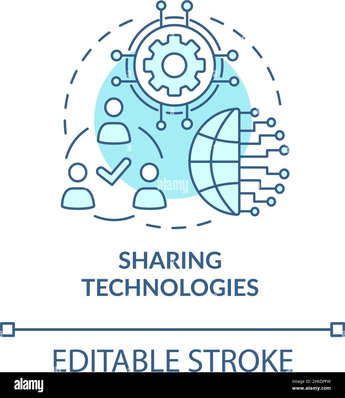 Transfering technologies concept icon Stock Vector