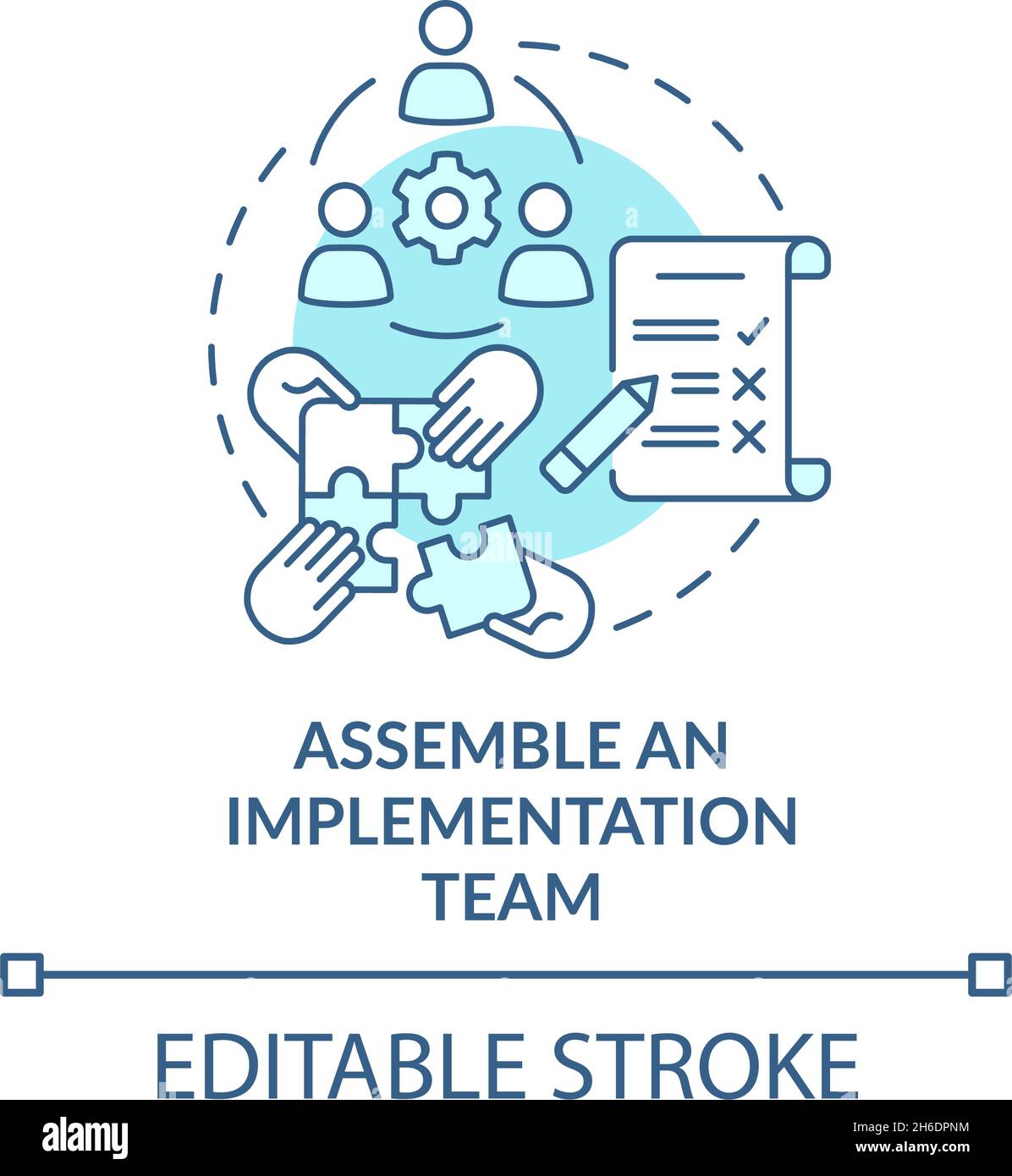 Build an implementation team concept icon Stock Vector Image & Art - Alamy