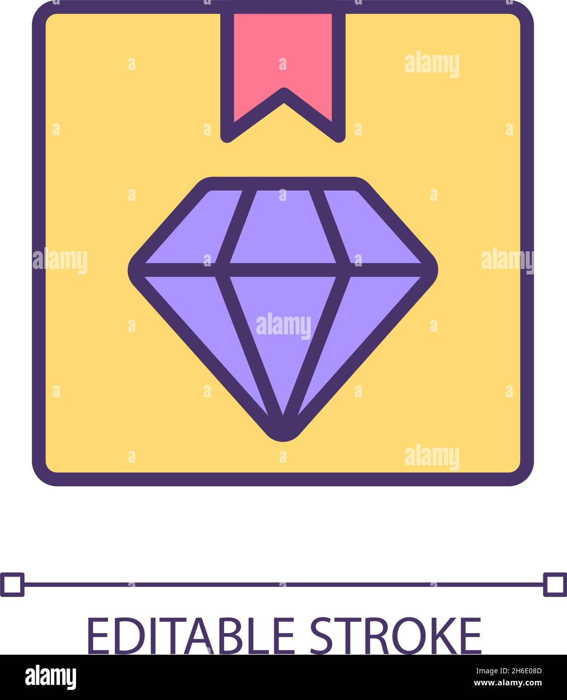 Brand value RGB color icon Stock Vector