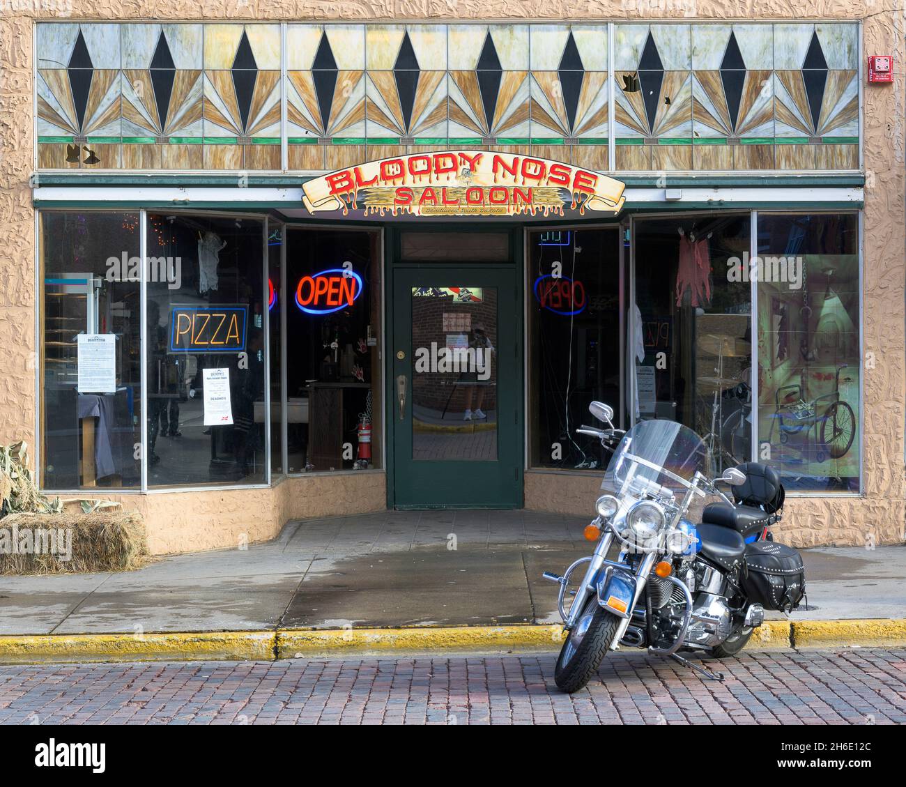 Bloody Nose Saloon on Main Street in Deadwood, South Dakota Stock Photo